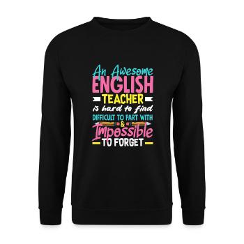 Funny Teacher Teacher Gift - Unisex Sweatshirt - black - Front - Alina (178cm) & Michal (187cm)