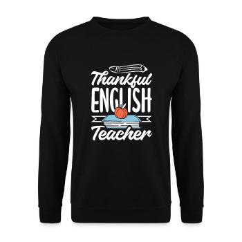 Funny Teacher Teacher Gift - Unisex Sweatshirt - black - Front - Alina (178cm) & Michal (187cm)