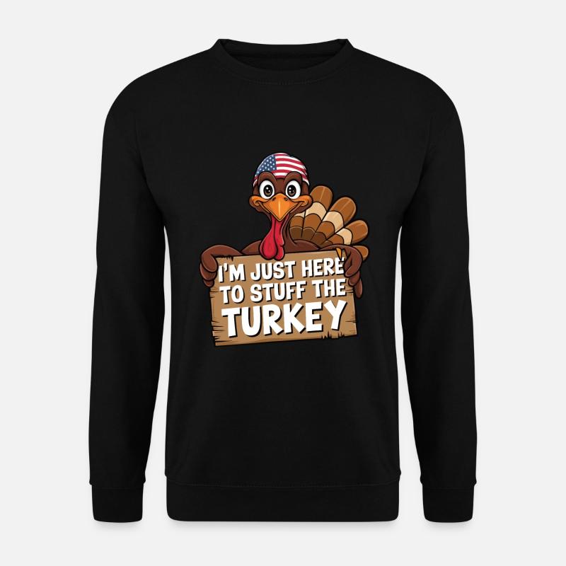 Funny Thanksgiving Turkey - Unisex Sweatshirt - black