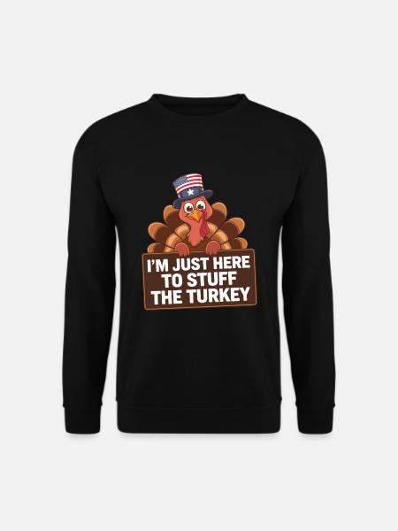 Funny Thanksgiving Turkey - Unisex Sweatshirt - black
