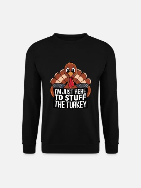 Funny Thanksgiving Turkey - Unisex Sweatshirt - black