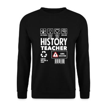 Funny Teacher Teacher Gift - Unisex Sweatshirt - black - Front - Alina (178cm) & Michal (187cm)