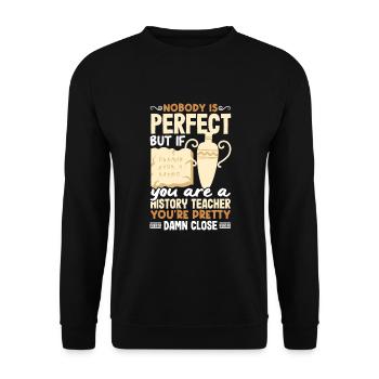 Lustiges Lehrer Lehrerinnen Geschenk - Unisex Pullover - Schwarz - Vorne - Alina (178cm) & Michal (187cm)