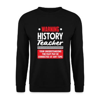 Funny Teacher Teacher Gift - Unisex Sweatshirt - black - Front - Alina (178cm) & Michal (187cm)