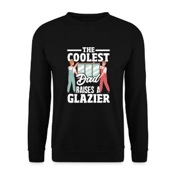 Glaser Geschenk - Unisex Pullover - Schwarz - Vorne - Alina (178cm) & Michal (187cm)