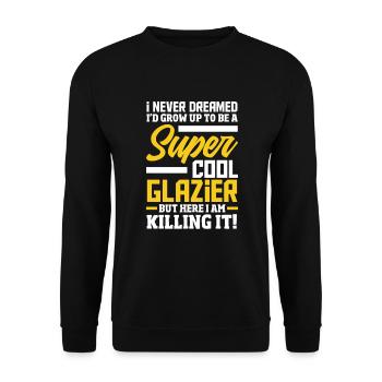 Glasses Gift - Unisex Sweatshirt - black - Front - Alina (178cm) & Michal (187cm)