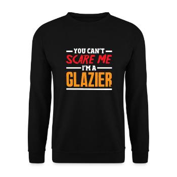 Glaser Geschenk - Unisex Pullover - Schwarz - Vorne - Alina (178cm) & Michal (187cm)