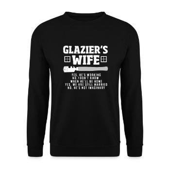 Glasses Gift - Unisex Sweatshirt - black - Front - Alina (178cm) & Michal (187cm)