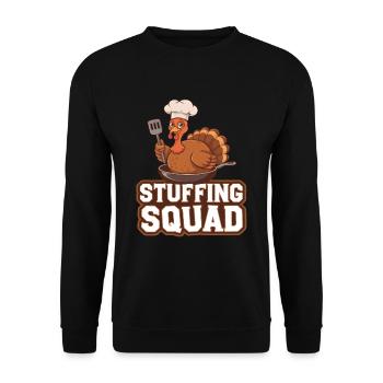 Dinde drôle de Thanksgiving - Sweat-shirt Unisexe - noir - Devant - Alina (178cm) & Michal (187cm)