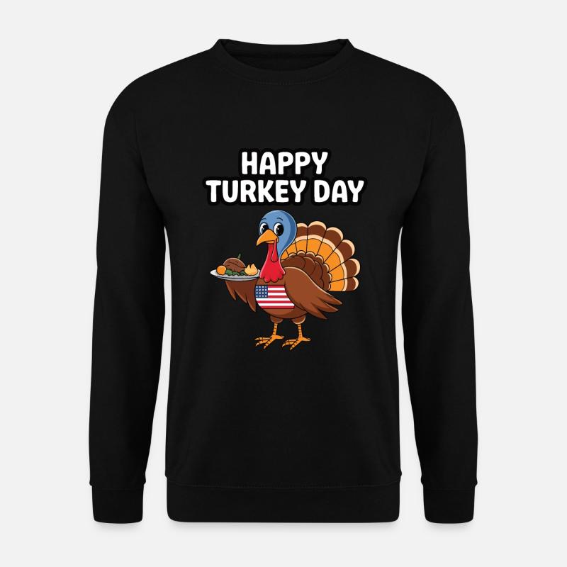 Funny Thanksgiving Turkey - Unisex Sweatshirt - black