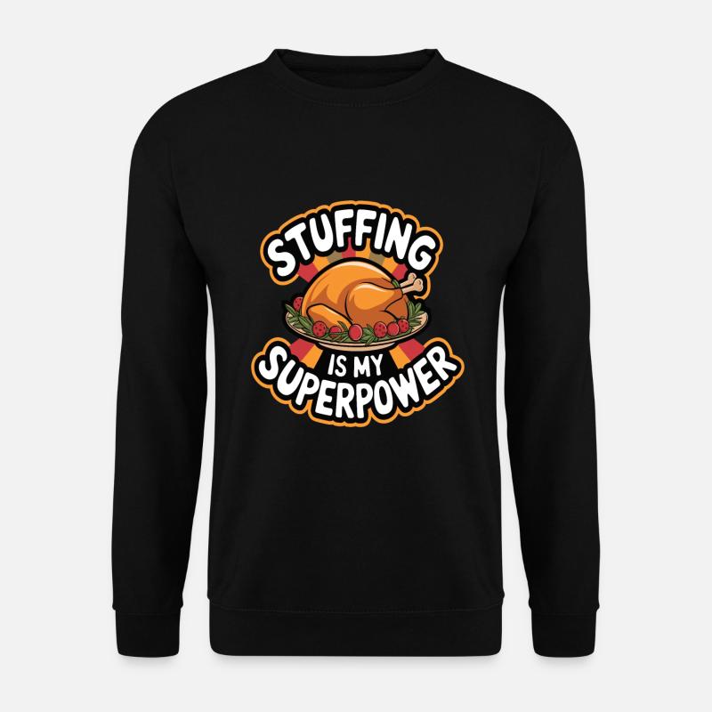 Lustiger Thanksgiving Truthahn - Unisex Pullover - Schwarz