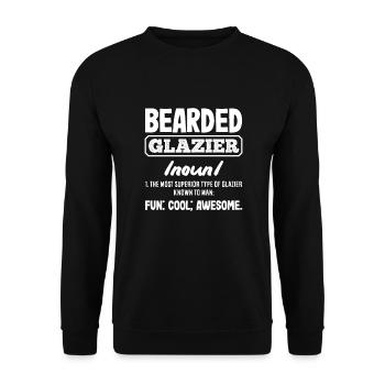 Glaser Geschenk - Unisex Pullover - Schwarz - Vorne - Alina (178cm) & Michal (187cm)