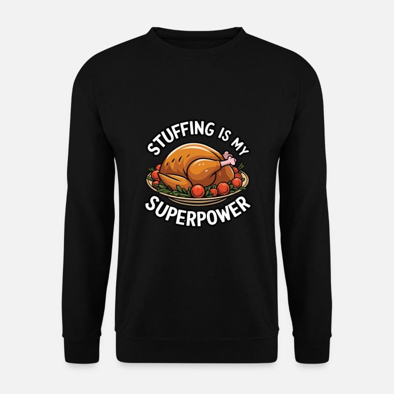 Lustiger Thanksgiving Truthahn - Unisex Pullover - Schwarz