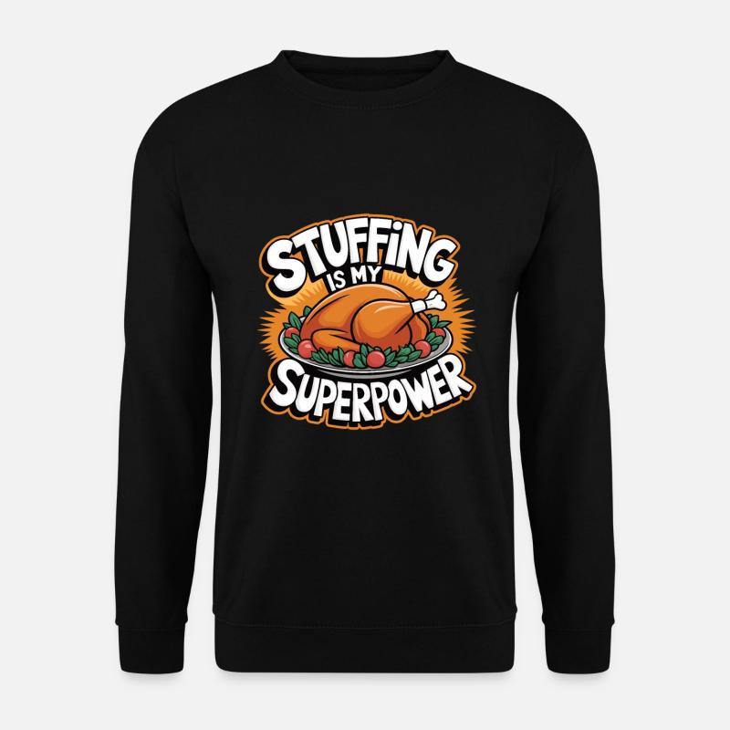 Lustiger Thanksgiving Truthahn - Unisex Pullover - Schwarz