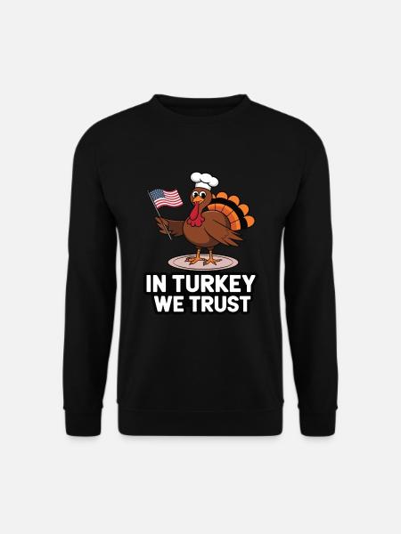 Funny Thanksgiving Turkey - Unisex Sweatshirt - black