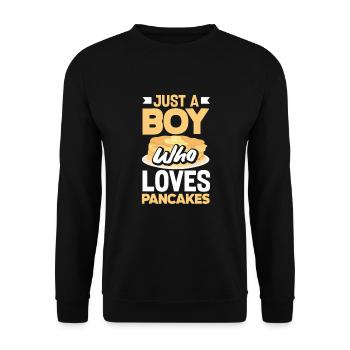 Funny Pancake Lover Gift - Unisex Sweatshirt - black - Front - Alina (178cm) & Michal (187cm)
