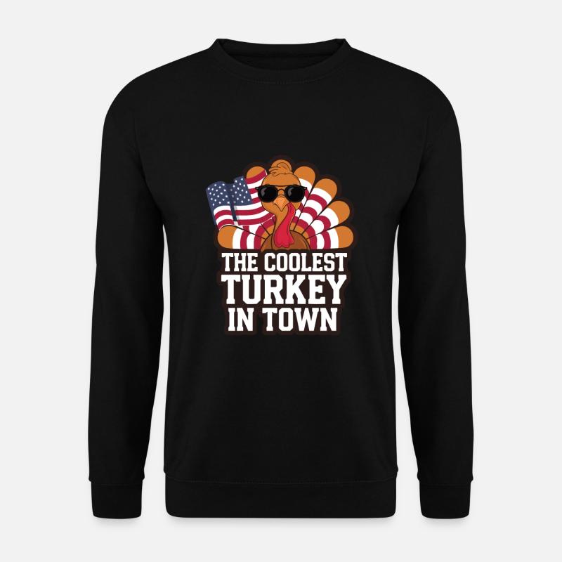 Funny Thanksgiving Turkey - Unisex Sweatshirt - black