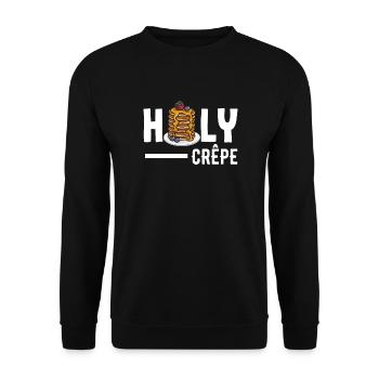Lustiges Pfannkuchenliebhaber Geschenk - Unisex Pullover - Schwarz - Vorne - Alina (178cm) & Michal (187cm)