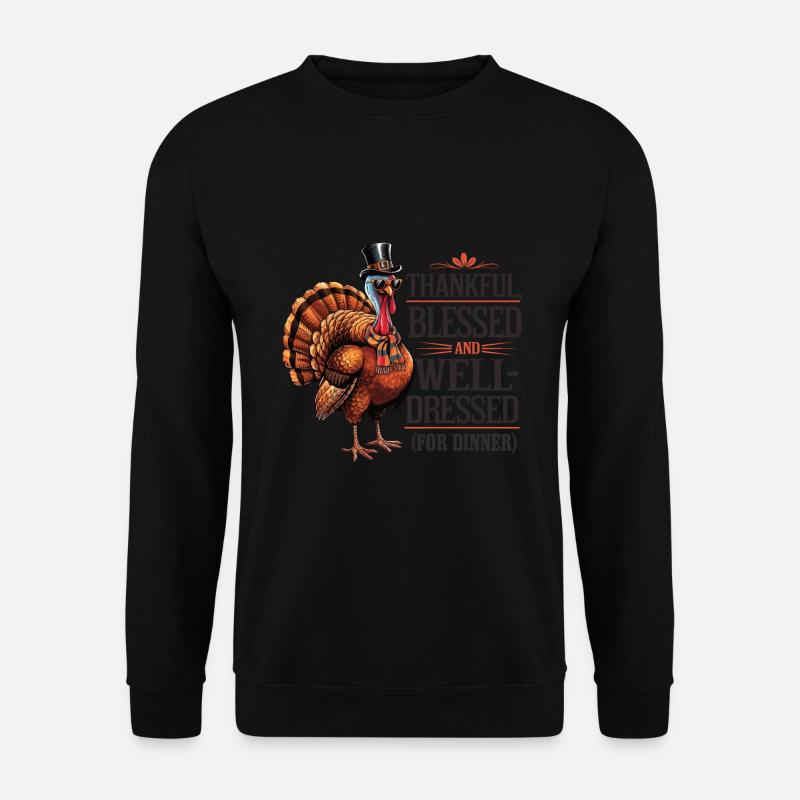 Dinde drôle de Thanksgiving - Sweat-shirt Unisexe - noir