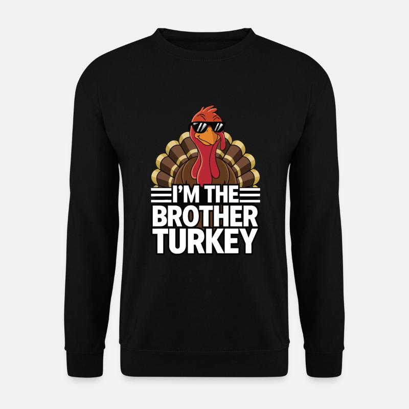 Lustiger Thanksgiving Truthahn - Unisex Pullover - Schwarz