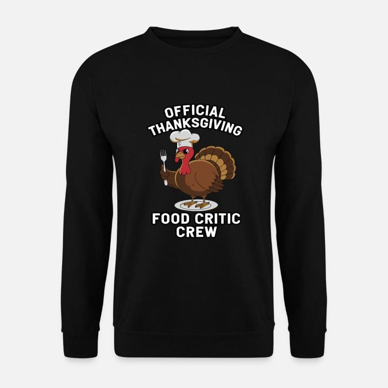 Lustiger Thanksgiving Truthahn - Unisex Pullover - Schwarz
