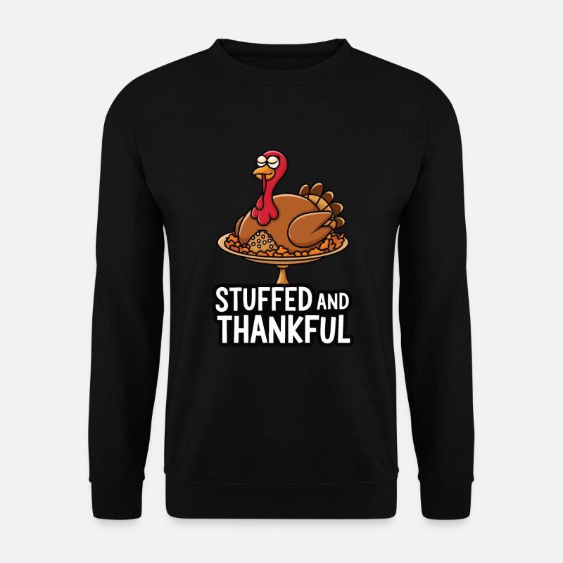 Lustiger Thanksgiving Truthahn - Unisex Pullover - Schwarz