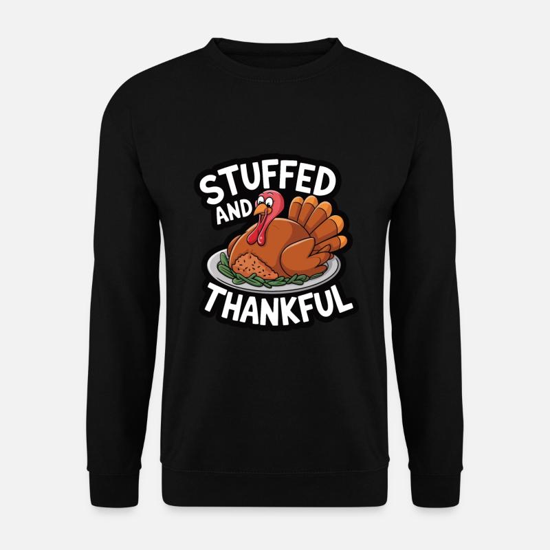 Lustiger Thanksgiving Truthahn - Unisex Pullover - Schwarz