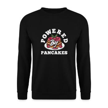 Funny Pancake Lover Gift - Unisex Sweatshirt - black - Front - Alina (178cm) & Michal (187cm)
