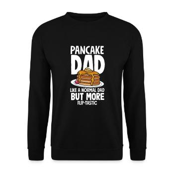 Lustiges Pfannkuchenliebhaber Geschenk - Unisex Pullover - Schwarz - Vorne - Alina (178cm) & Michal (187cm)
