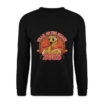 Année Chinoise 2025 Année du Serpent - Sweat-shirt Unisexe - noir - Devant - Alina (178cm) & Michal (187cm)