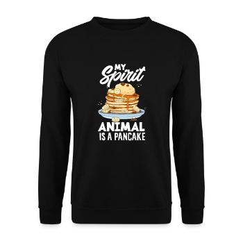 Funny Pancake Lover Gift - Unisex Sweatshirt - black - Front - Alina (178cm) & Michal (187cm)