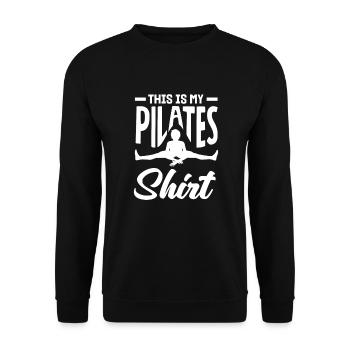 C’est ma chemise de Pilates - Sweat-shirt Unisexe - noir - Devant - Alina (178cm) & Michal (187cm)