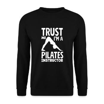 Croyez-moi, je suis instructeur de Pilates - Sweat-shirt Unisexe - noir - Devant - Alina (178cm) & Michal (187cm)