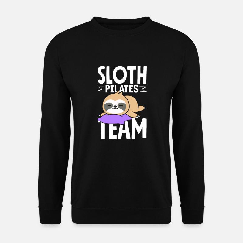 Sloth Pilates Team Relaxation - Unisex Sweatshirt - black