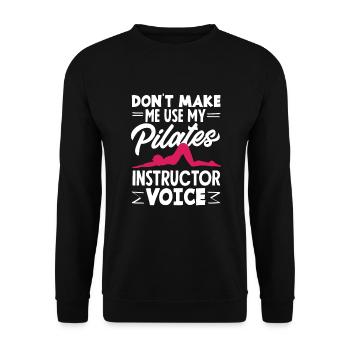 Ne me laissez pas exprimer mon professeur de Pilates - Sweat-shirt Unisexe - noir - Devant - Alina (178cm) & Michal (187cm)