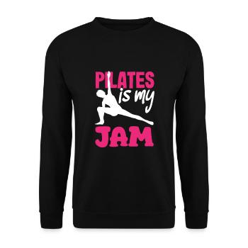 Pilates is my thing, sporty lifestyle - Unisex Sweatshirt - black - Front - Alina (178cm) & Michal (187cm)