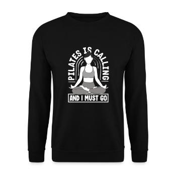 Le Pilates m’appelle et je dois y aller - Sweat-shirt Unisexe - noir - Devant - Alina (178cm) & Michal (187cm)