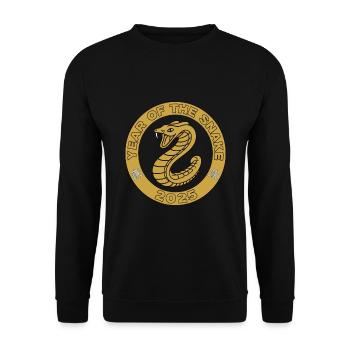 Année Chinoise 2025 Année du Serpent - Sweat-shirt Unisexe - noir - Devant - Alina (178cm) & Michal (187cm)