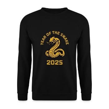 Année Chinoise 2025 Année du Serpent - Sweat-shirt Unisexe - noir - Devant - Alina (178cm) & Michal (187cm)