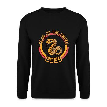 Année Chinoise 2025 Année du Serpent - Sweat-shirt Unisexe - noir - Devant - Alina (178cm) & Michal (187cm)