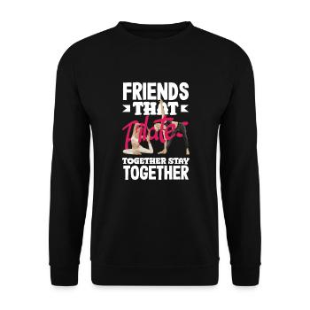 Les amis de Pilates restent ensemble - Sweat-shirt Unisexe - noir - Devant - Alina (178cm) & Michal (187cm)