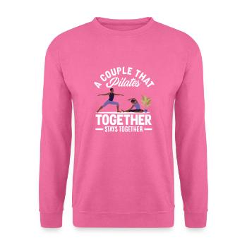 Couple de Pilates : Restez fort ensemble - Sweat-shirt Unisexe - rose - Devant