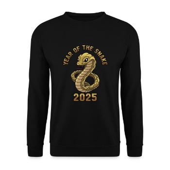 Chinese Year 2025 Year of the Snake - Unisex Sweatshirt - black - Front - Alina (178cm) & Michal (187cm)