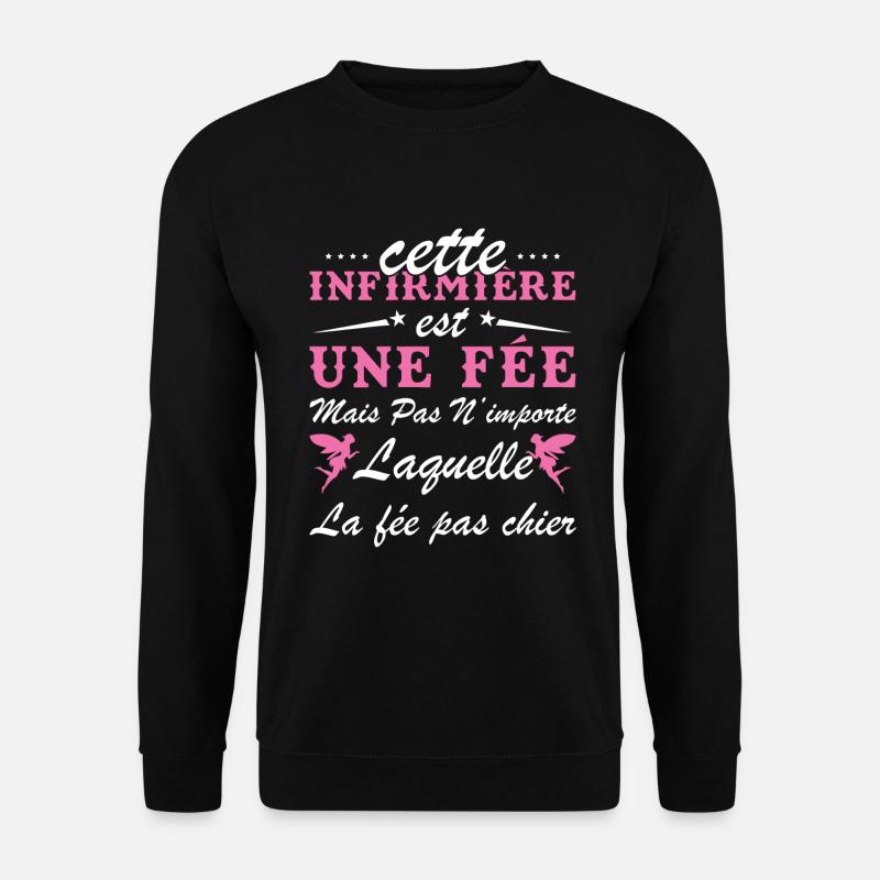 Krankenschwester Humor Diese Krankenschwester ist eine Fee - Unisex Pullover - Schwarz