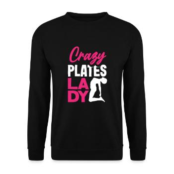 Crazy Pilates Lady Fitness Pilates Passion - Sweat-shirt Unisexe - noir - Devant - Alina (178cm) & Michal (187cm)