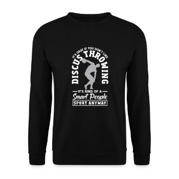 Lancer du disque Athlète Cadeau d’athlète - Sweat-shirt Unisexe - noir - Devant - Alina (178cm) & Michal (187cm)
