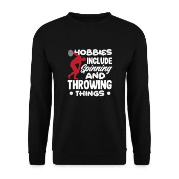 Lancer du disque Athlète Cadeau d’athlète - Sweat-shirt Unisexe - noir - Devant - Alina (178cm) & Michal (187cm)