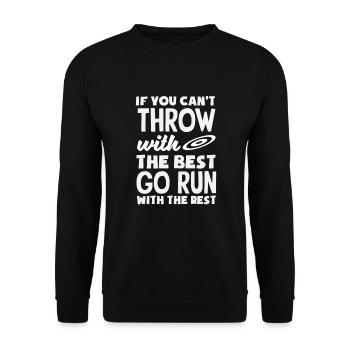 Lancer du disque Athlète Cadeau d’athlète - Sweat-shirt Unisexe - noir - Devant - Alina (178cm) & Michal (187cm)