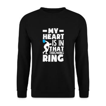 Lancer du disque Athlète Cadeau d’athlète - Sweat-shirt Unisexe - noir - Devant - Alina (178cm) & Michal (187cm)