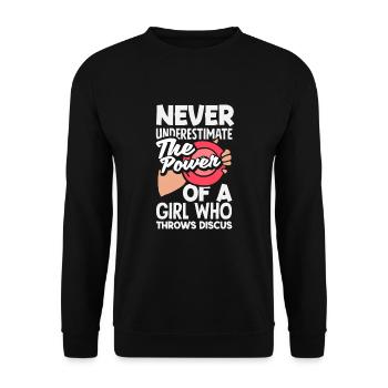 Lancer du disque Athlète Cadeau d’athlète - Sweat-shirt Unisexe - noir - Devant - Alina (178cm) & Michal (187cm)